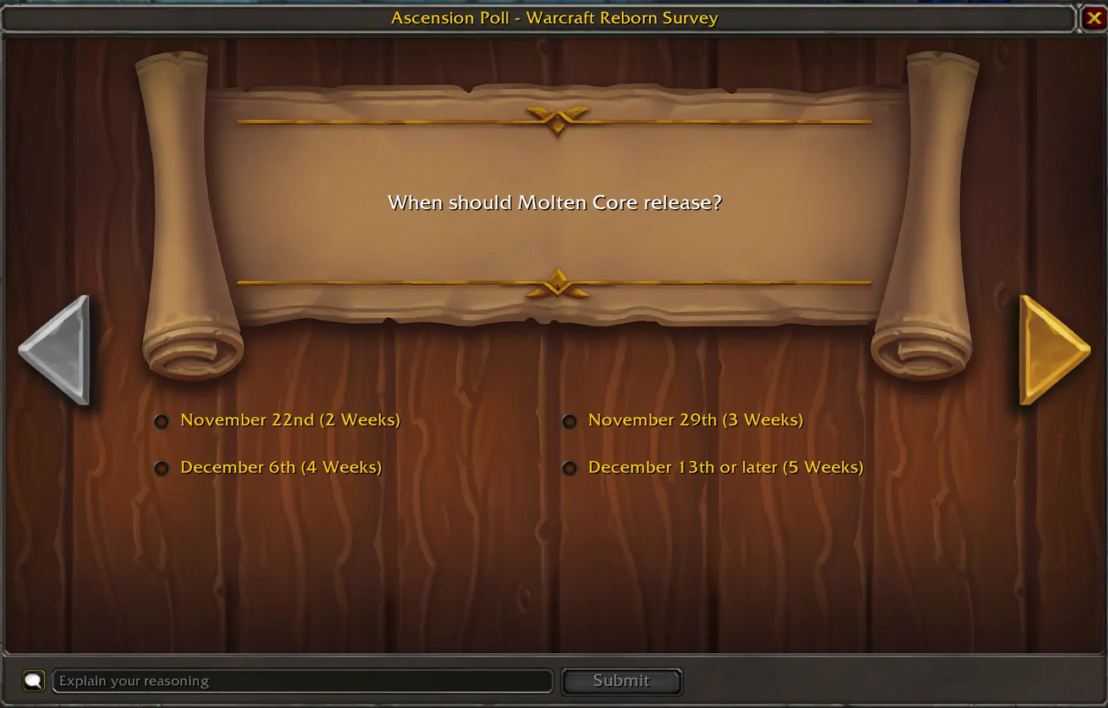 Ascension In-game Surveys and Polls